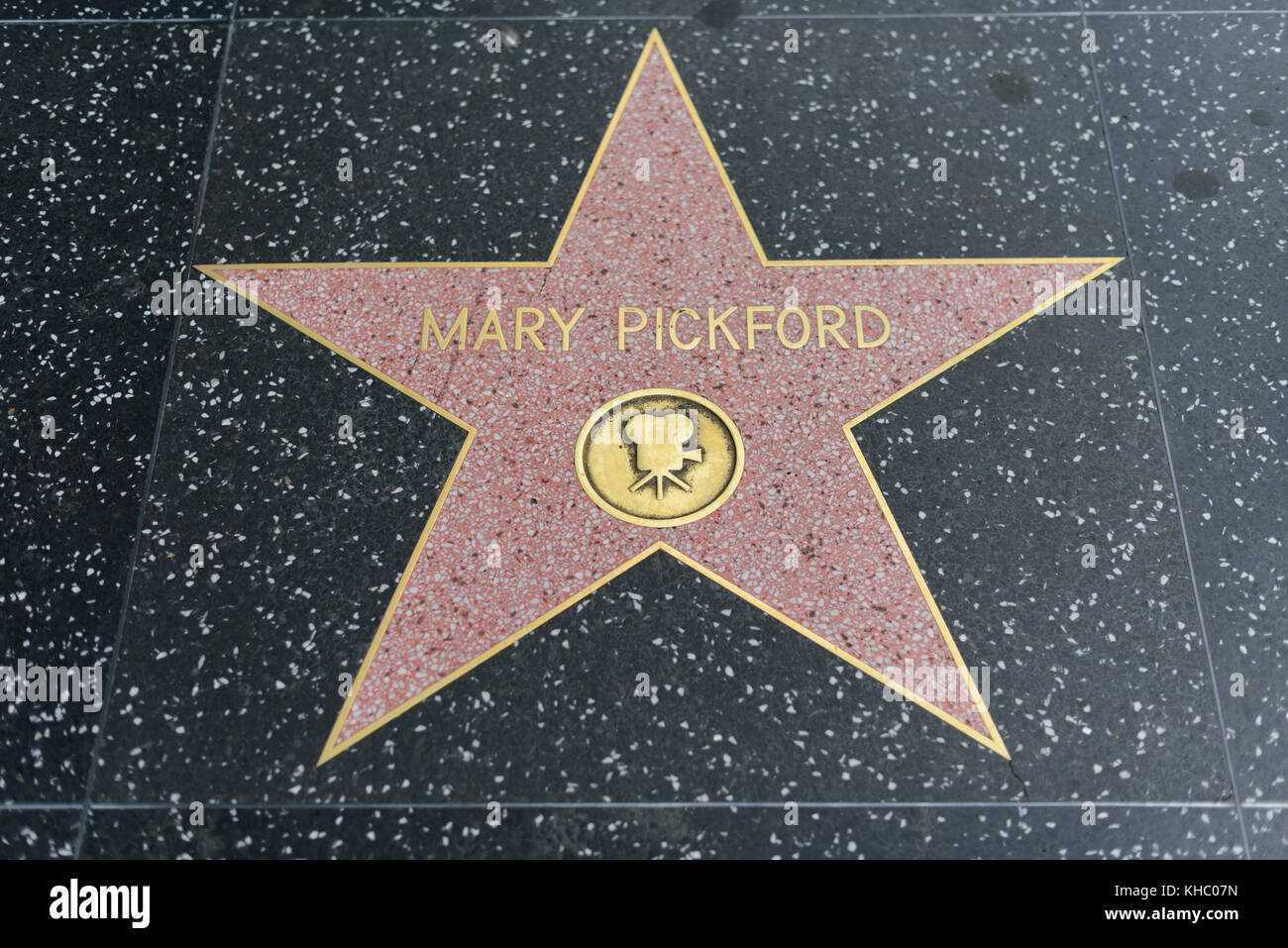 HOLLYWOOD, CA - DEZEMBER 06: Mary Pickford Star auf dem Hollywood Walk of Fame in Hollywood, Kalifornien am 6. Dezember 2016. Stockfoto