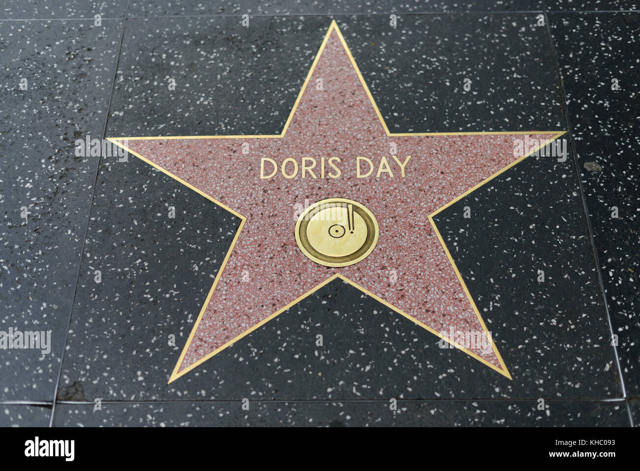 HOLLYWOOD, CA - DEZEMBER 06: Dorris Day Star auf dem Hollywood Walk of Fame in Hollywood, Kalifornien am 6. Dezember 2016. Stockfoto