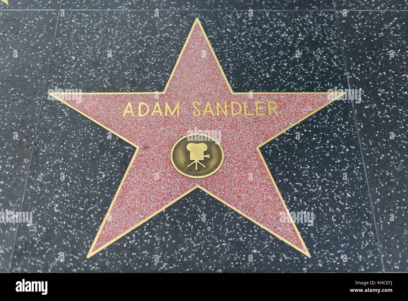 HOLLYWOOD, CA - DEZEMBER 06: Adam Sandler Star auf dem Hollywood Walk of Fame in Hollywood, Kalifornien am 6. Dezember 2016. Stockfoto