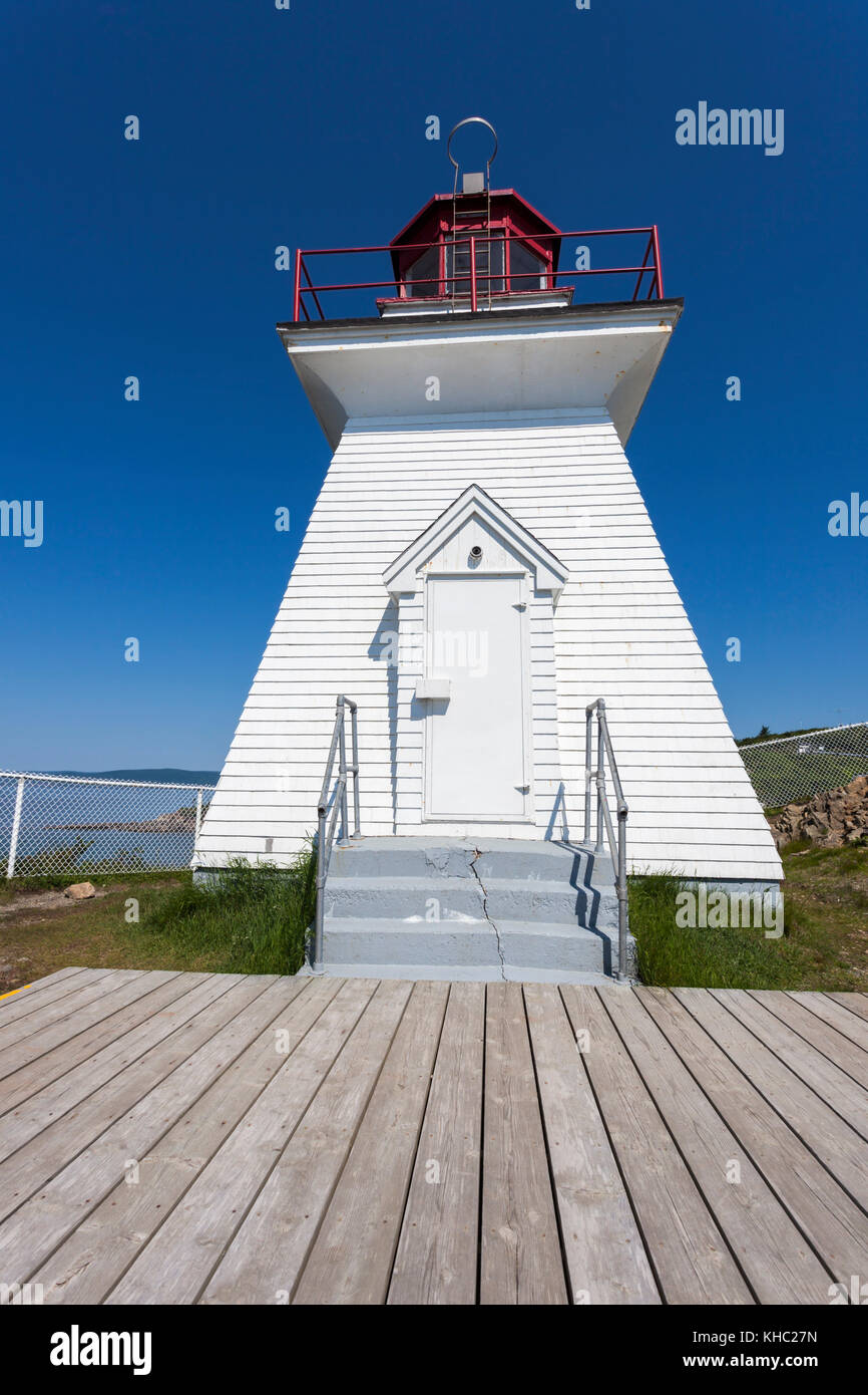 Kap Wutanfall Leuchtturm in der Bucht von Fundy. New Brunswick, Kanada. Stockfoto
