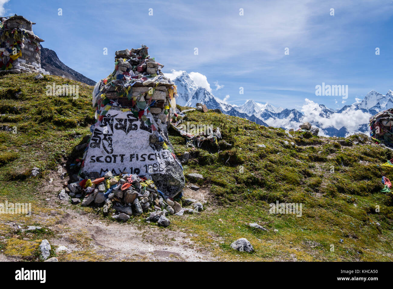 Auf dem Weg zum Everest Base Camp Stockfoto