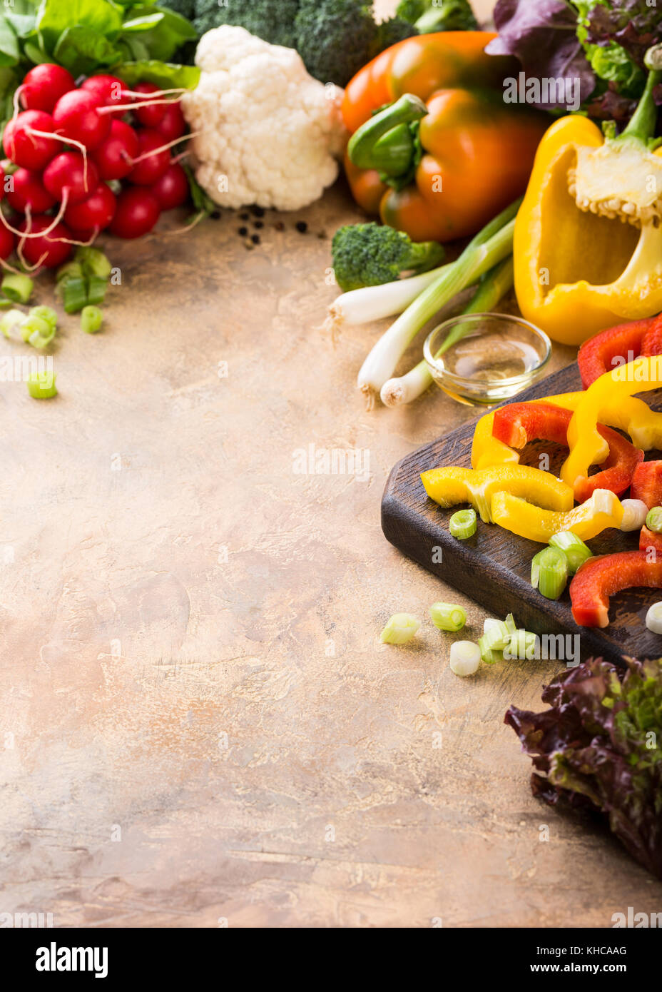 Frisches rohes Gemüse Stockfoto