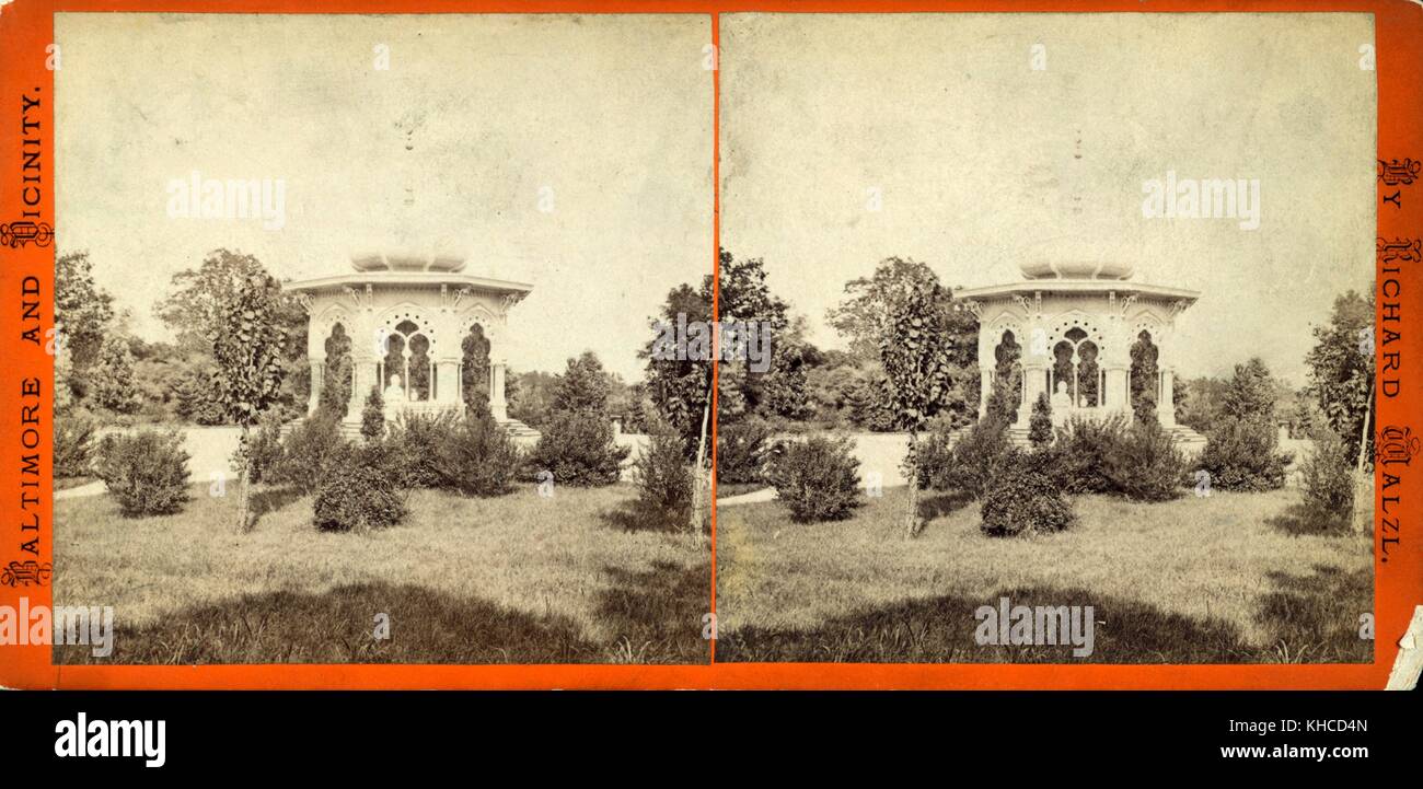 Notenständer, Blick nach Osten, Baltimore, Maryland, 1870. Von der New York Public Library. Stockfoto