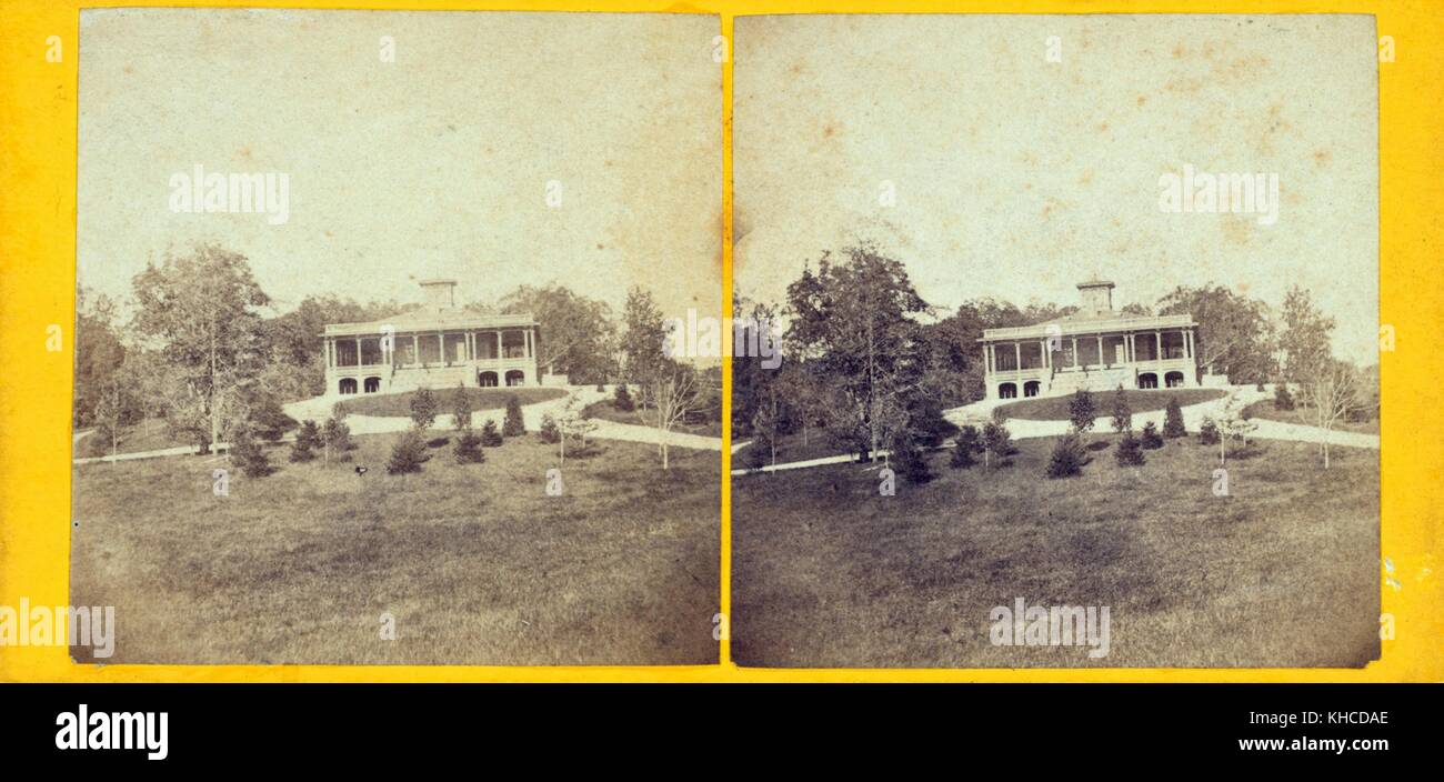 Mansion House Druid Hill Park, Baltimore, Maryland, 1865. Aus der New York Public Library. Stockfoto