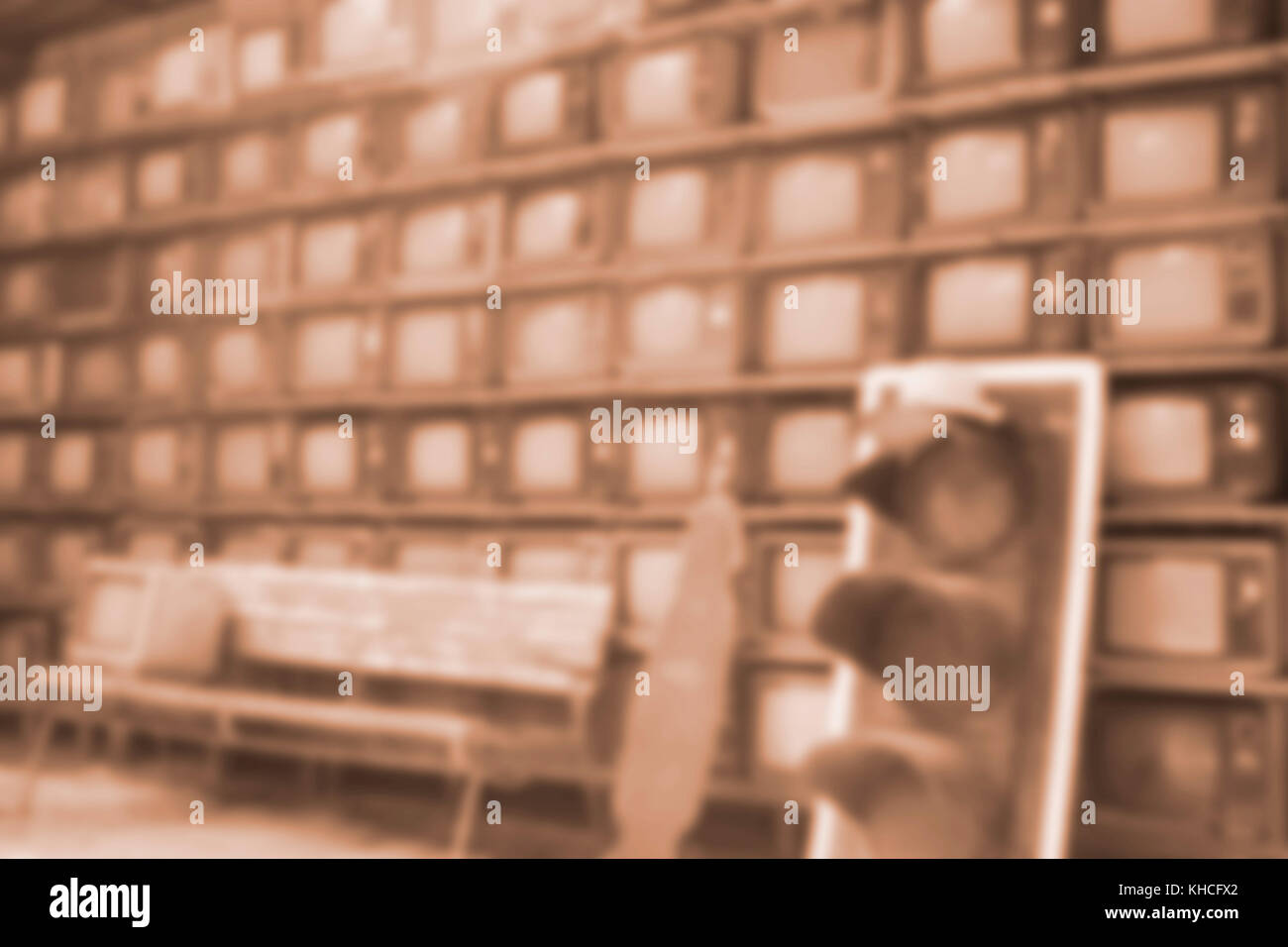 Stapel alte tv Vintage Style Hintergrund Foto Stockfoto