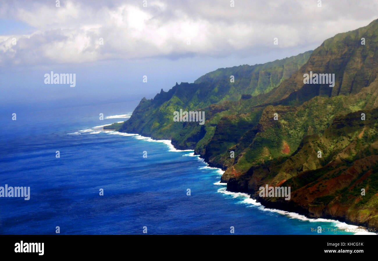 Die herrliche Na Pali Küste auf der Insel Kauai, Hawaii Stockfoto