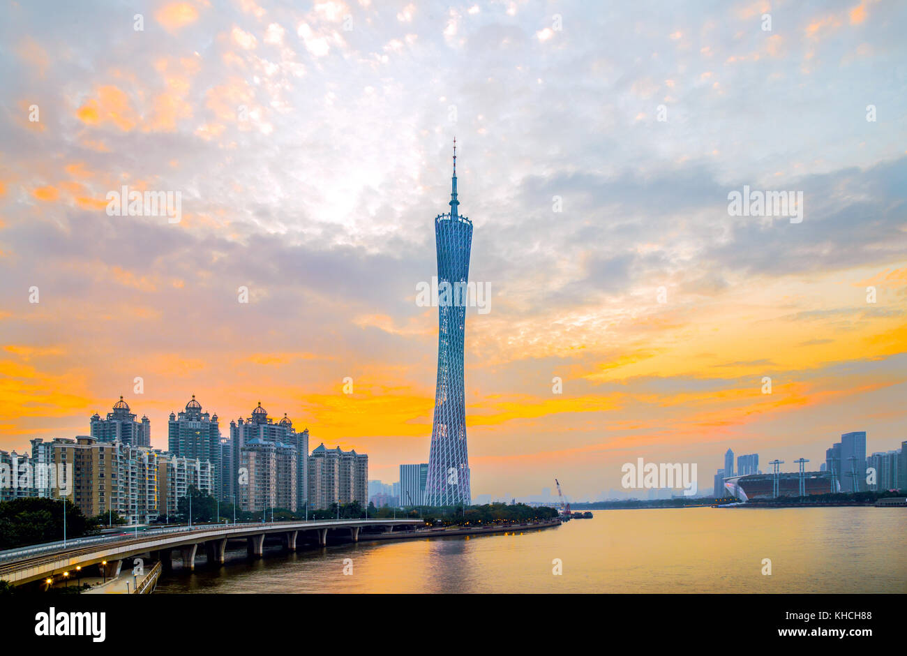 Städtische Landschaft, Guangdong, Guangzhou Stockfoto