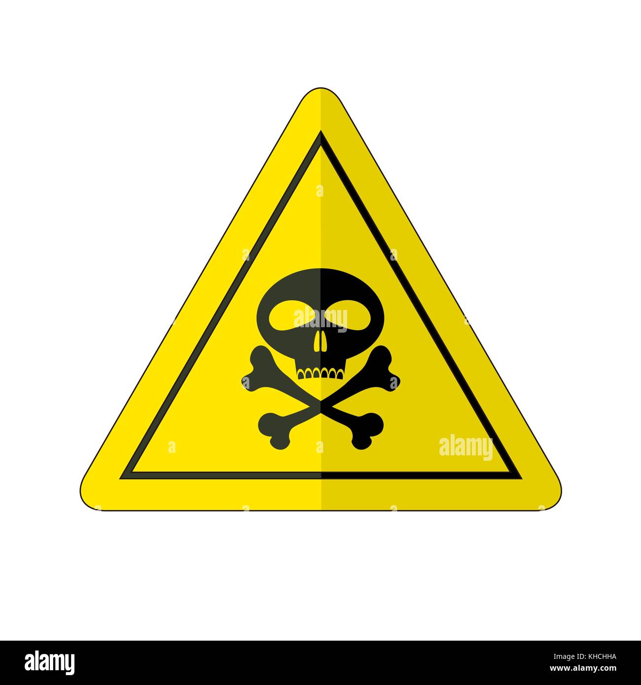 Schädel und Knochen auf weißem Hintergrund. Stock Vektor