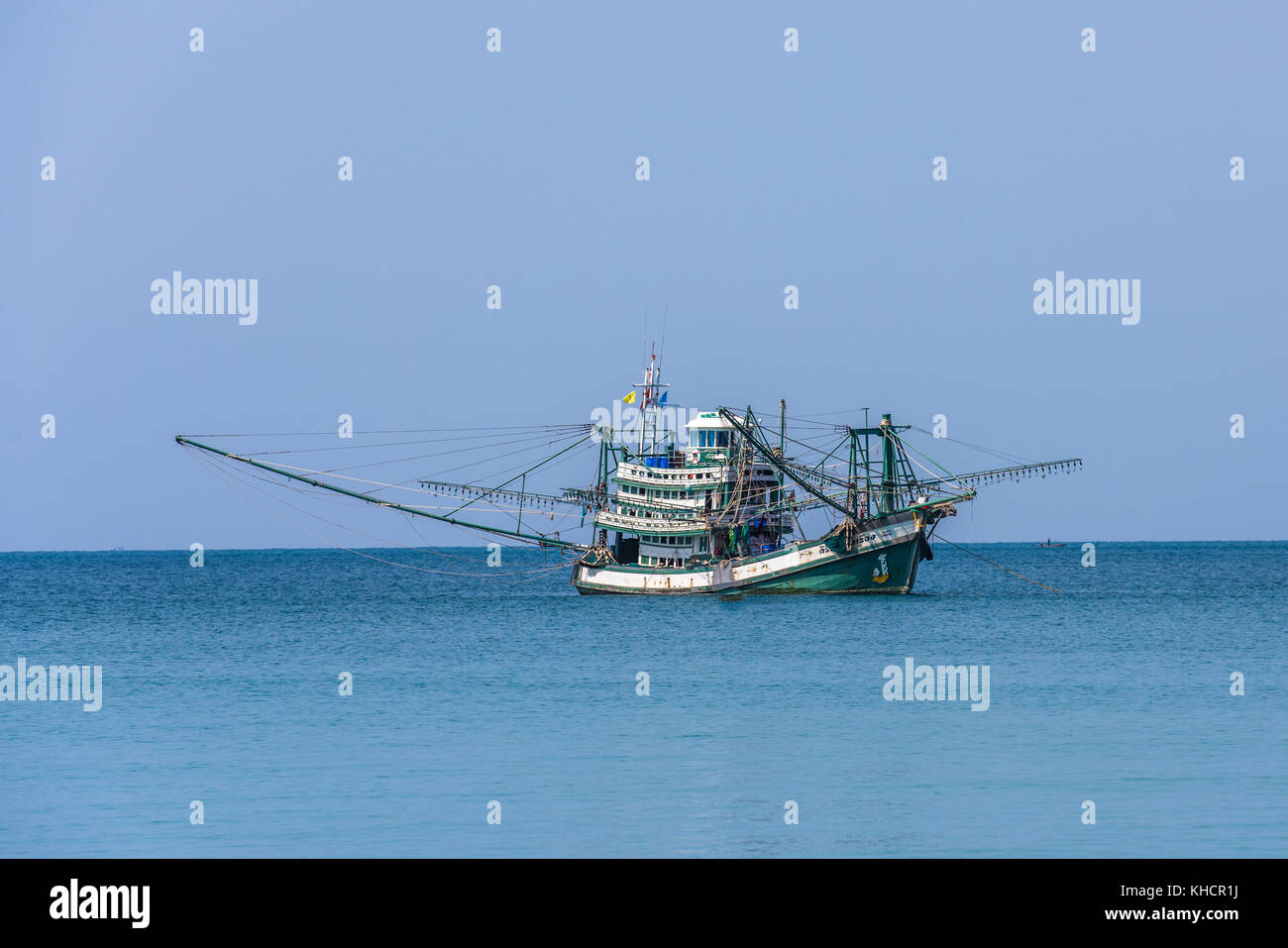 Traditionelle thai Fischerboot, Insel Koh Kood, Thailand Stockfoto