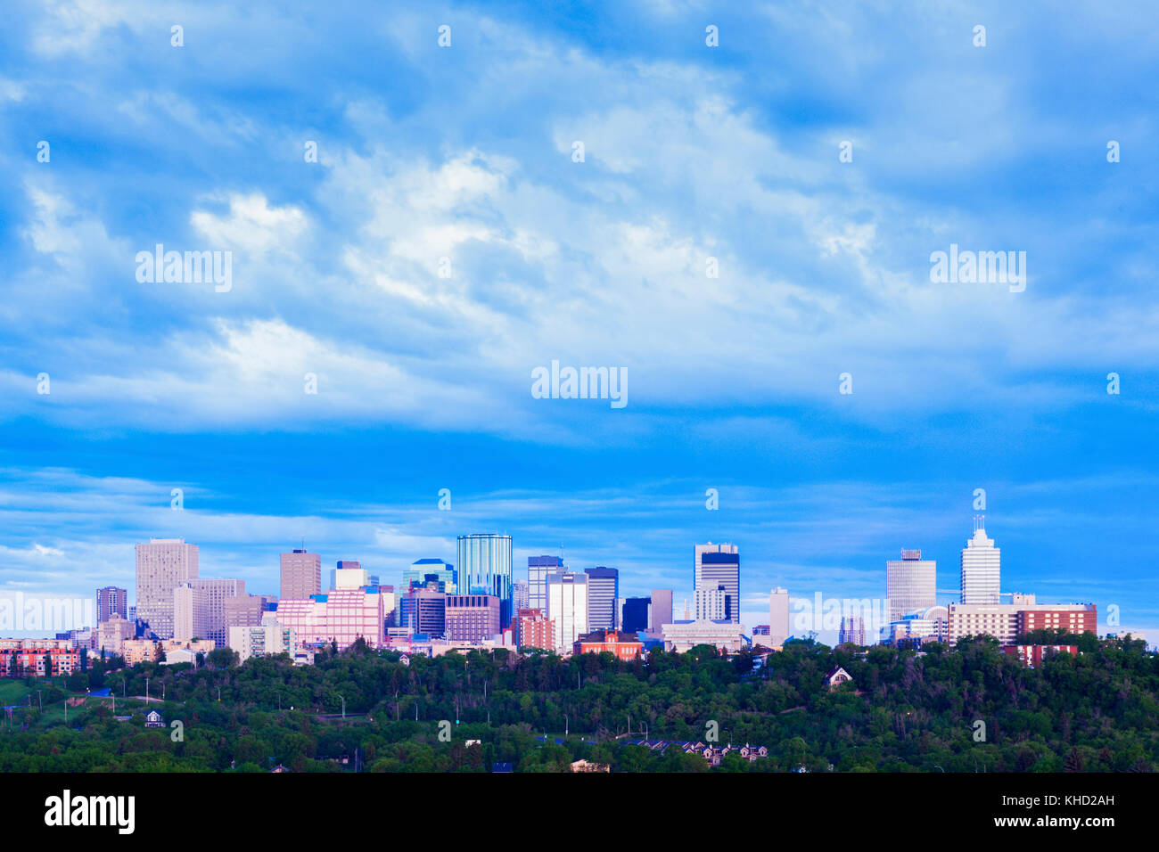 Morgen Panorama von Edmonton. Edmonton, Alberta, Kanada. Stockfoto