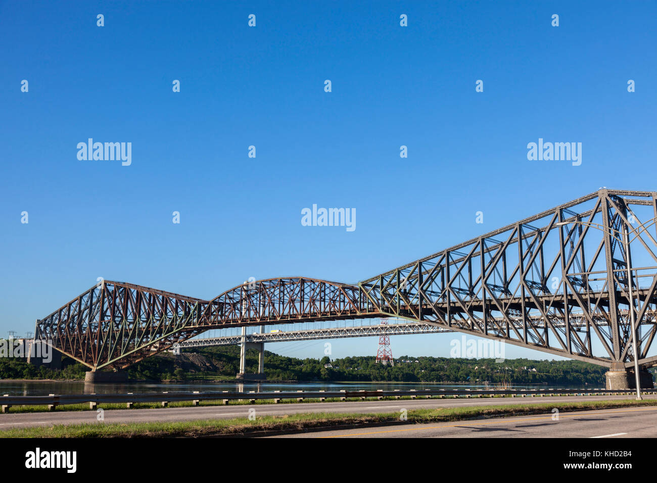 Brücken in der Stadt Quebec. Quebec City, Quebec, Kanada. Stockfoto