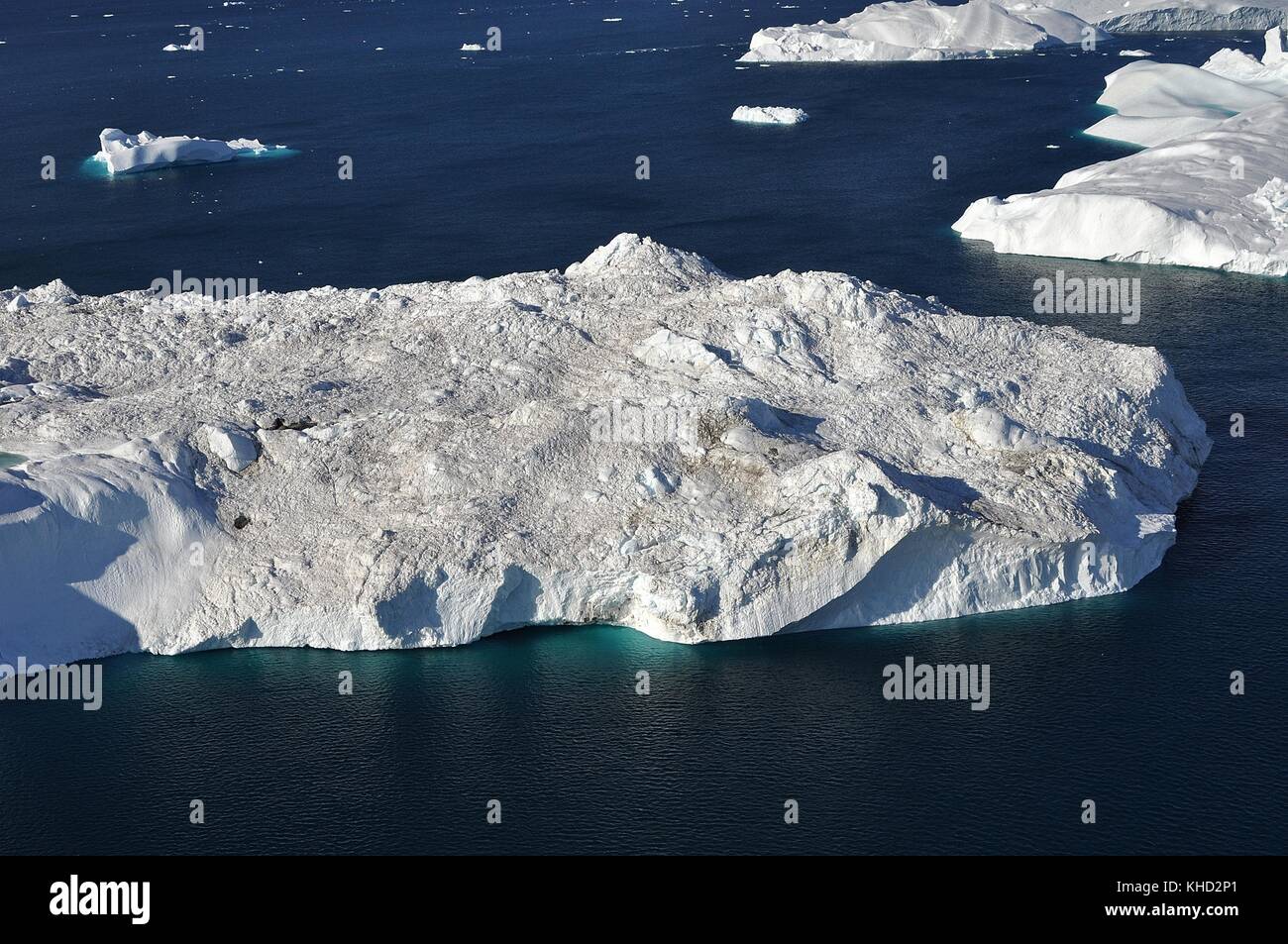 Eisberge von Ilulissat Gletscher Kalben Stockfoto