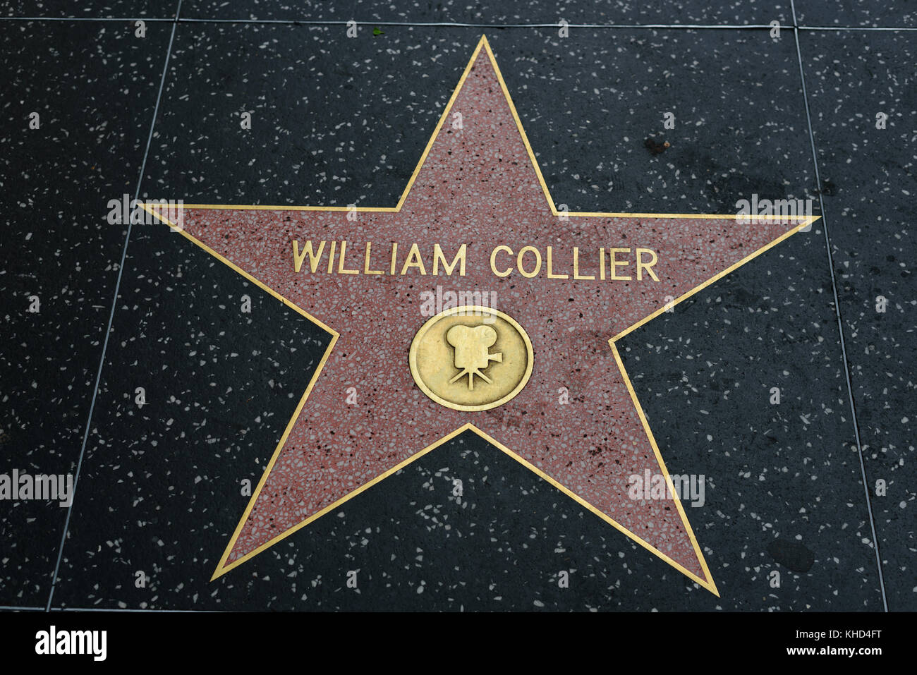 HOLLYWOOD, CA - DEZEMBER 06: William Collier Star auf dem Hollywood Walk of Fame in Hollywood, Kalifornien am 6. Dezember 2016. Stockfoto