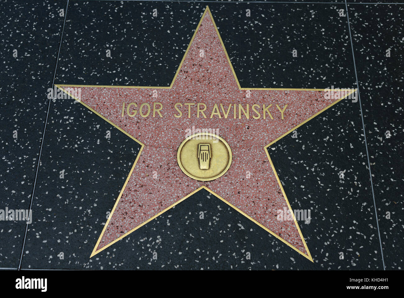 HOLLYWOOD, CA - DEZEMBER 06: Igor Strawinsky Star auf dem Hollywood Walk of Fame in Hollywood, Kalifornien am 6. Dezember 2016. Stockfoto