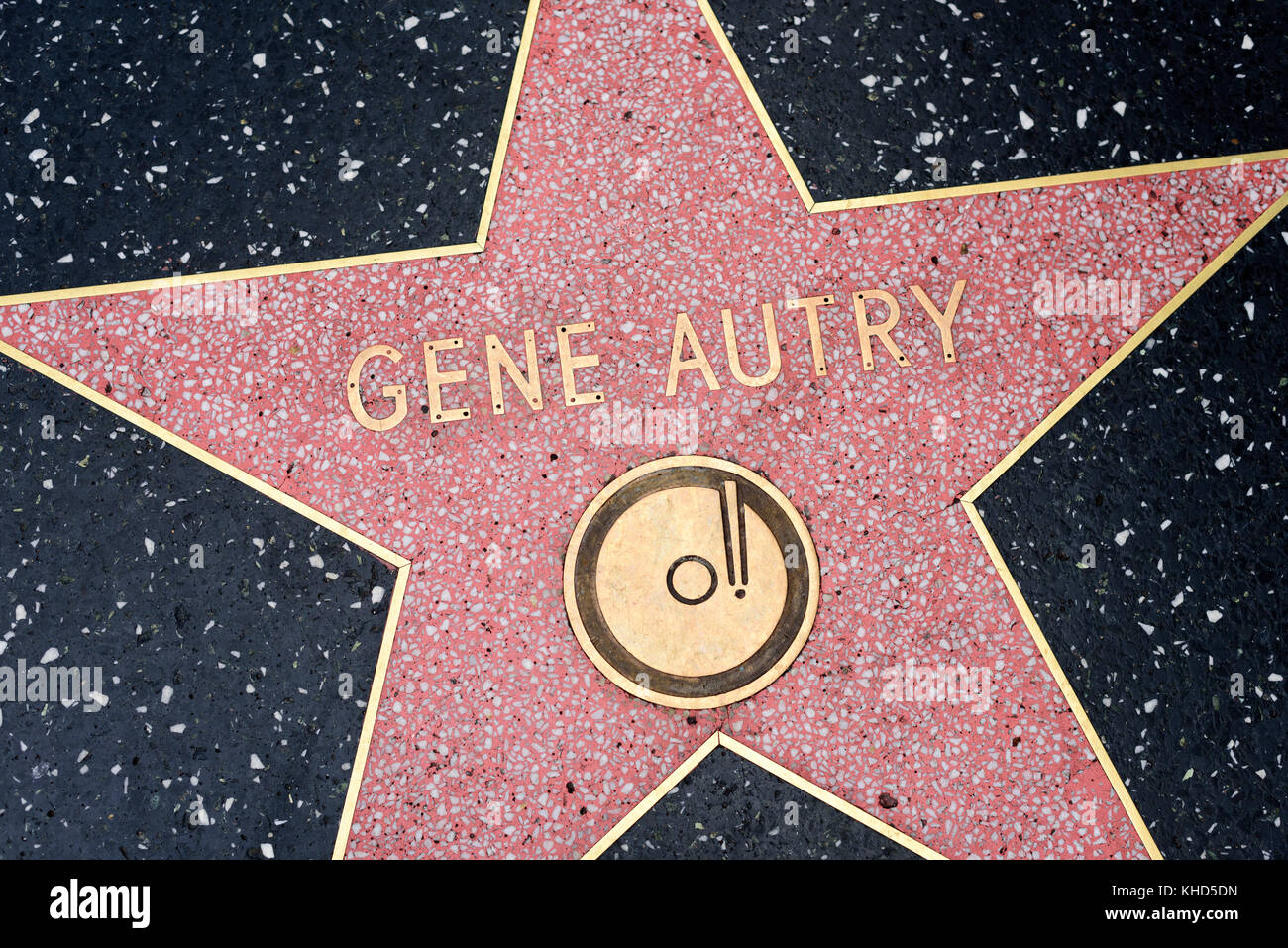 HOLLYWOOD, CA - DEZEMBER 06: Gene Autry Star auf dem Hollywood Walk of Fame in Hollywood, Kalifornien am 6. Dezember 2016. Stockfoto