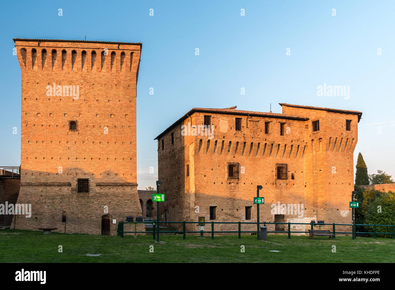 Festung in der Innenstadt von Cesena, genannt Rocca Malatestiana Stockfoto