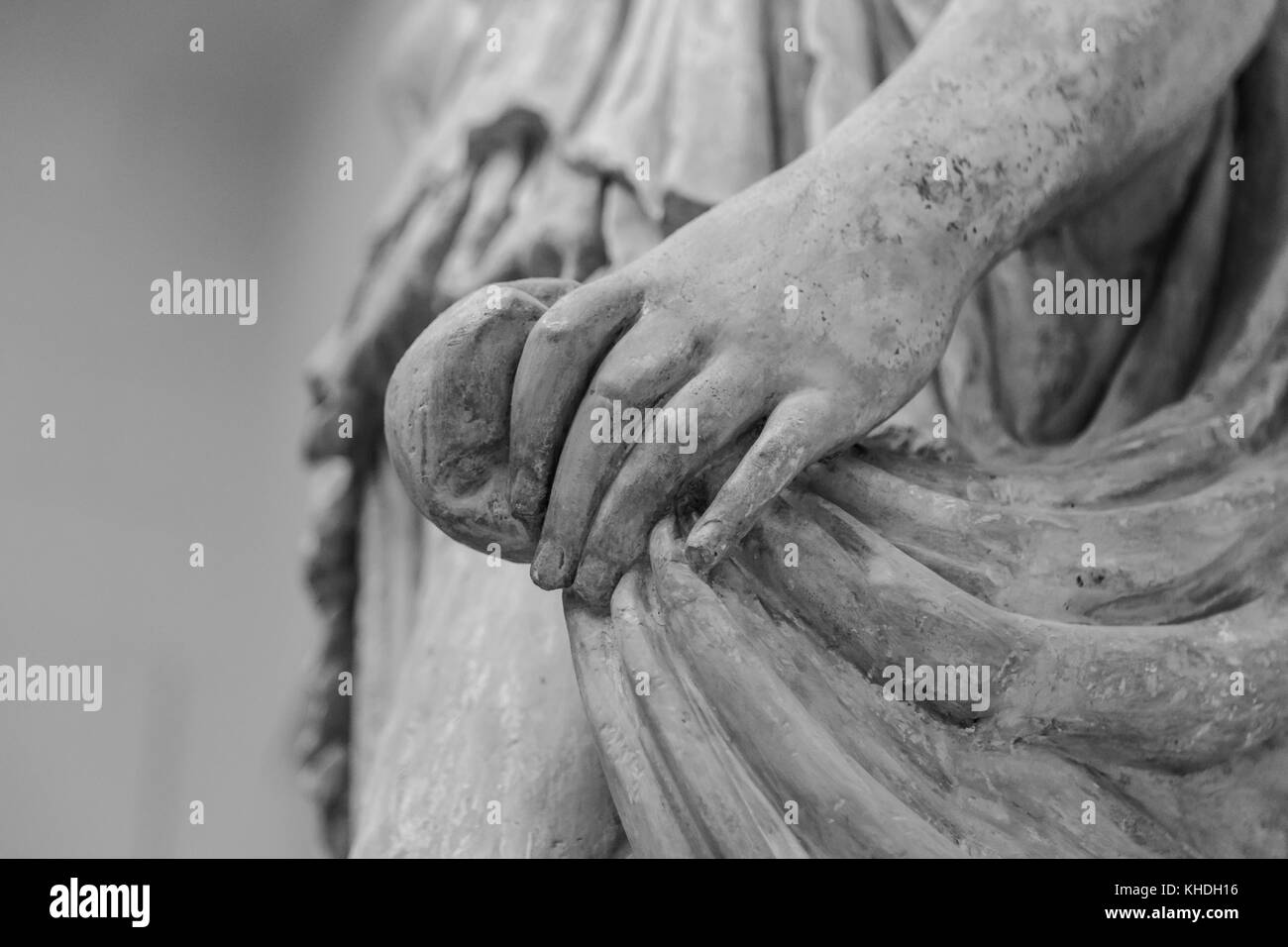 Steinerne statue Detail der menschlichen Hand Stockfoto