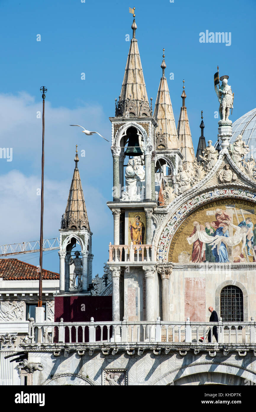 Italien, Veneto, Venedig, SAN MARCO SQUARE, DETAIL DER KATHEDRALE SAN MARCO Stockfoto