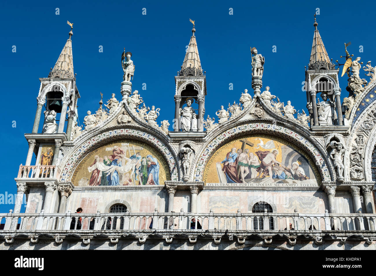 Italien, Veneto, Venedig, SAN MARCO SQUARE, DETAIL DER KATHEDRALE SAN MARCO Stockfoto