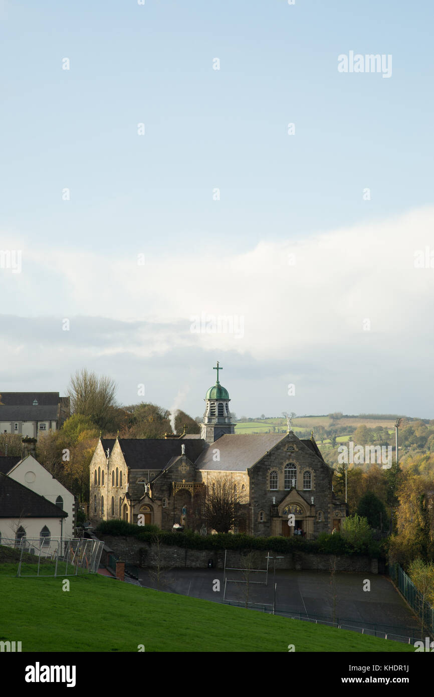 Lange Turm Kirche von den Stadtmauern, Derry, Londonderry, Nordirland Stockfoto