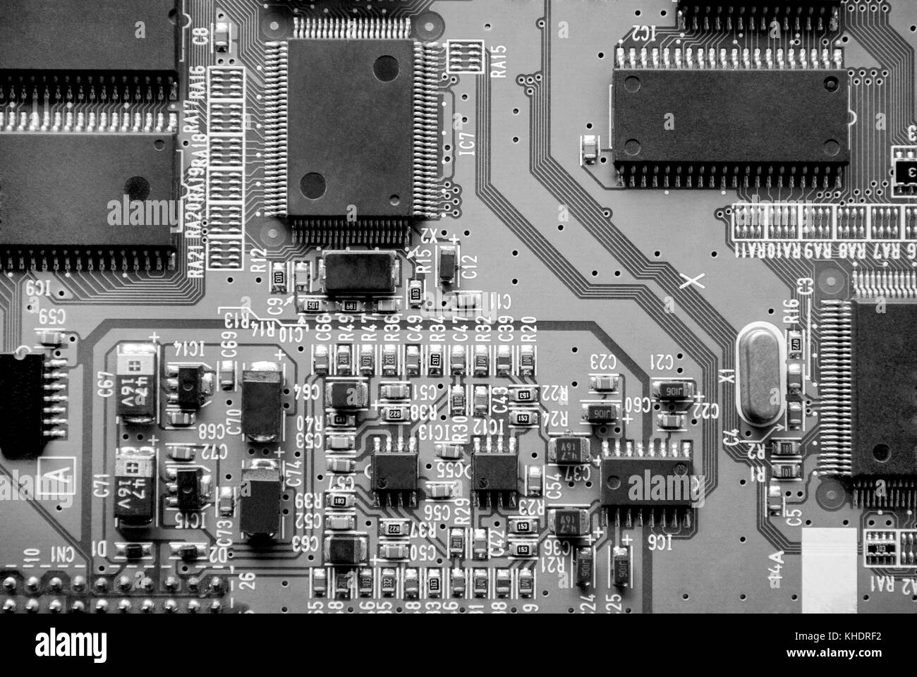 Die Computer elektronische Karte mit Chips, Mikroprozessoren