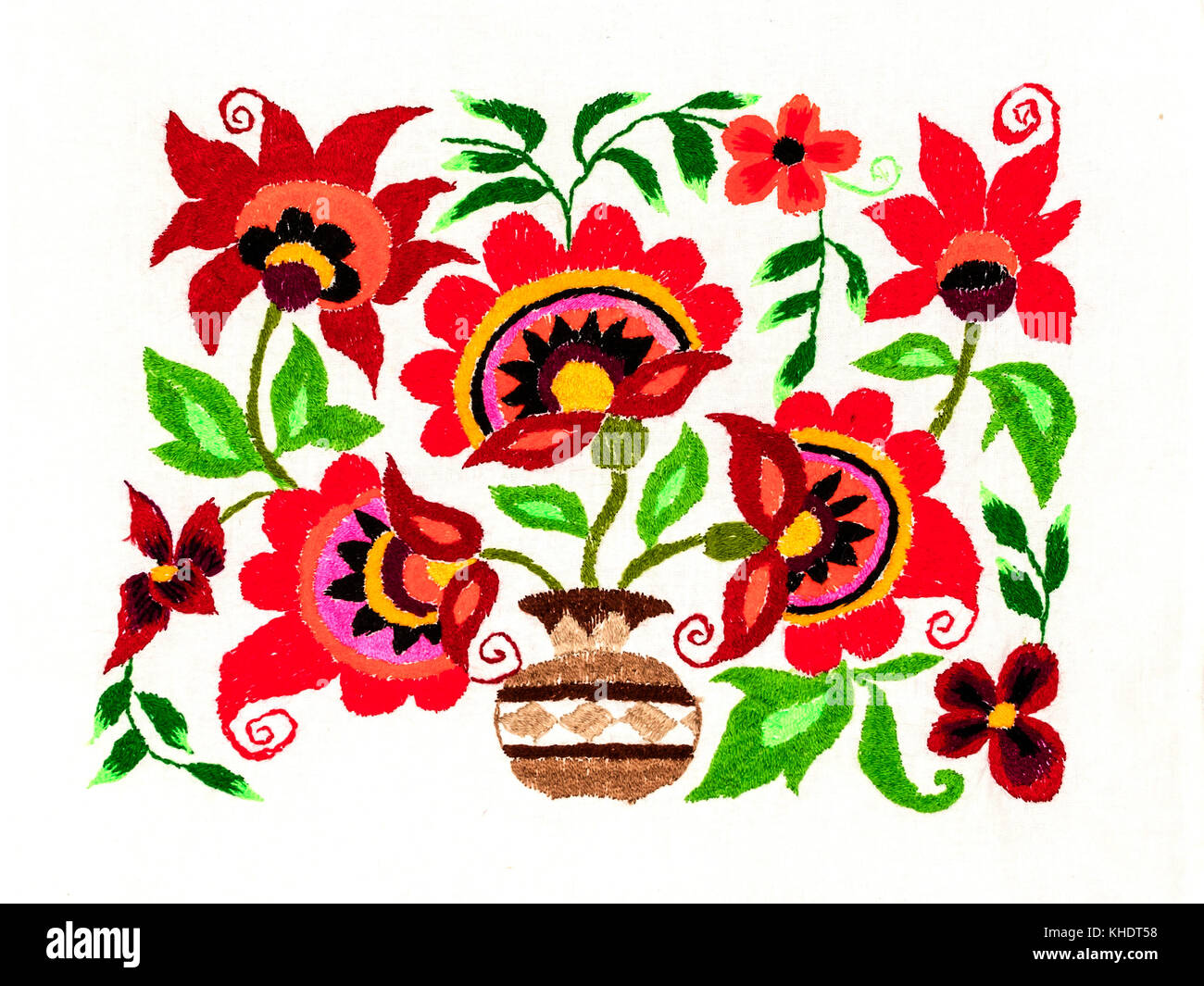 Ukrainische folk Stickerei, handgefertigte Stockfoto