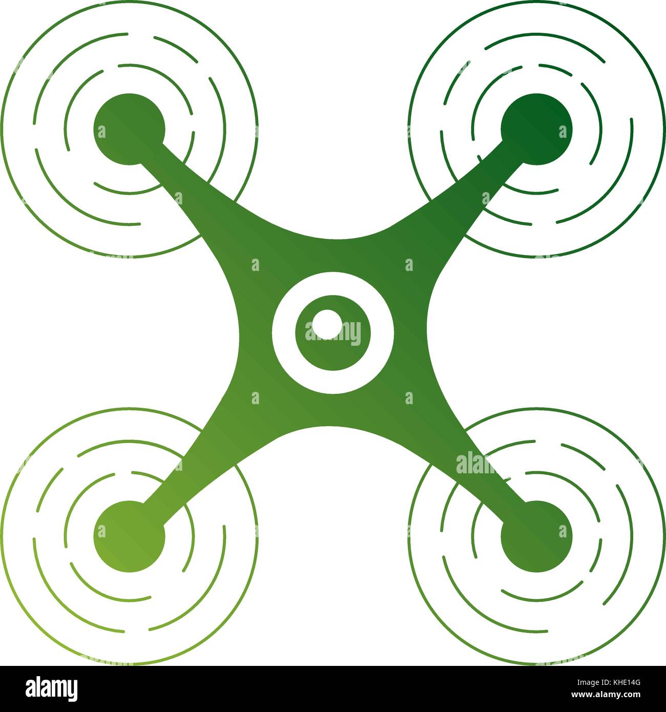 Moderne quadcopter Drone mit Kamera Top View Stock Vektor
