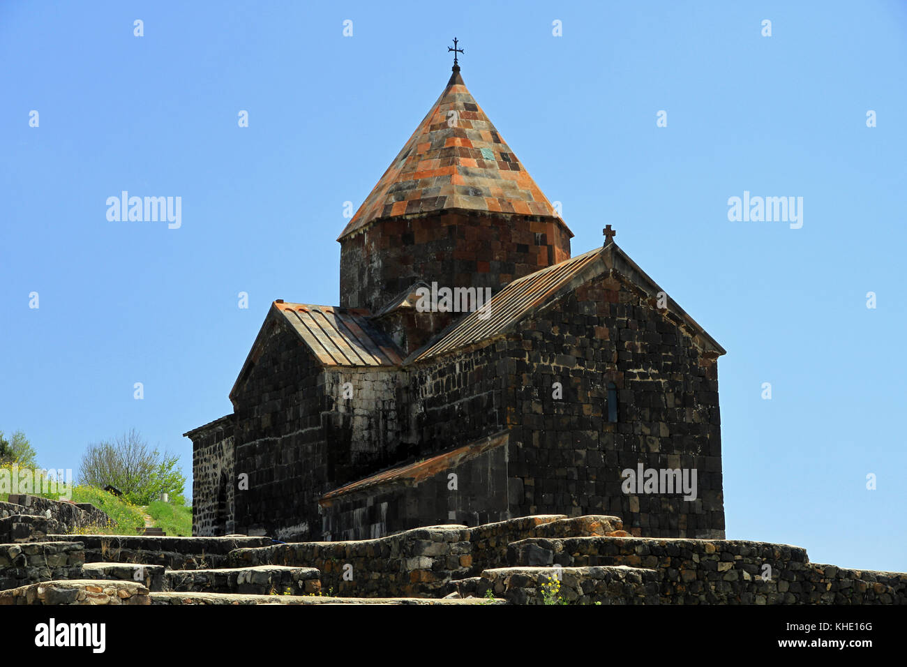Sevanavank - monastischen Komplex auf der Halbinsel Sevan See, Armenien Stockfoto