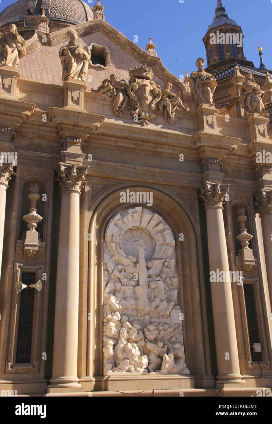 Basílica de Nuestra Señora del Pilar Zaragoza Spanien Stockfoto