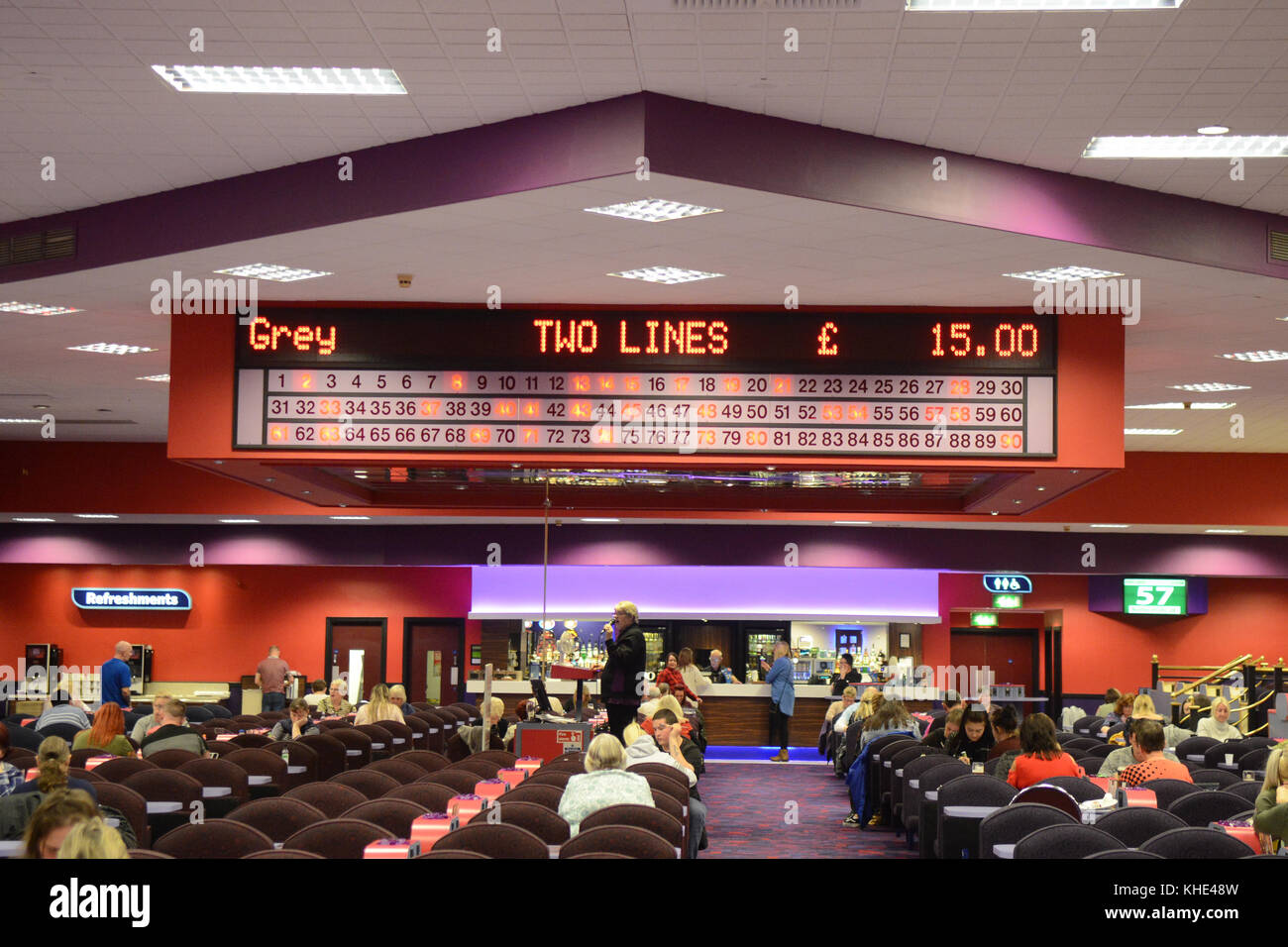 Innere Bild eines mecca bingo. Stockfoto