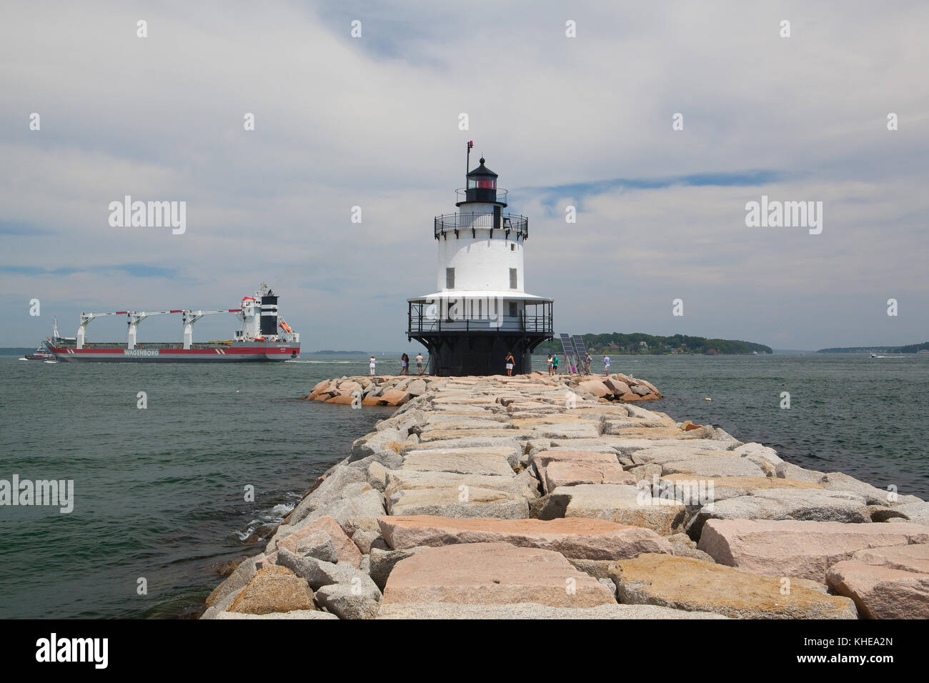 Portland, Maine, USA - Juli 5,2016: warenborg Schiff in der Nähe des Portland, USA. wagenborg shipping Sweden ab mit der Industrie arbeitet, direkt oder über brach Stockfoto