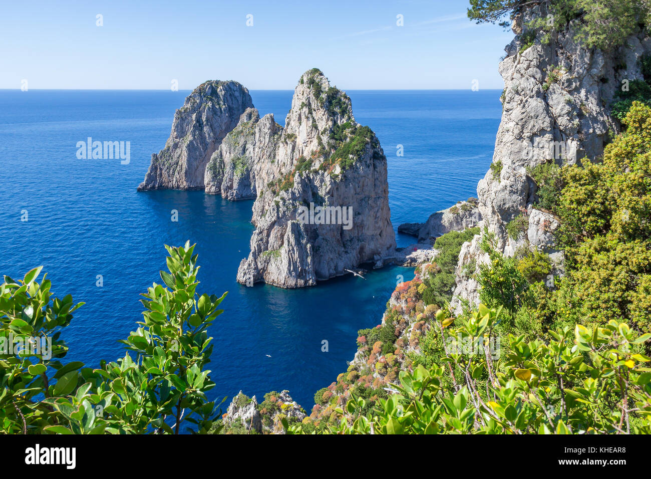 Faraglioni Felsen | Capri | Italien Stockfoto