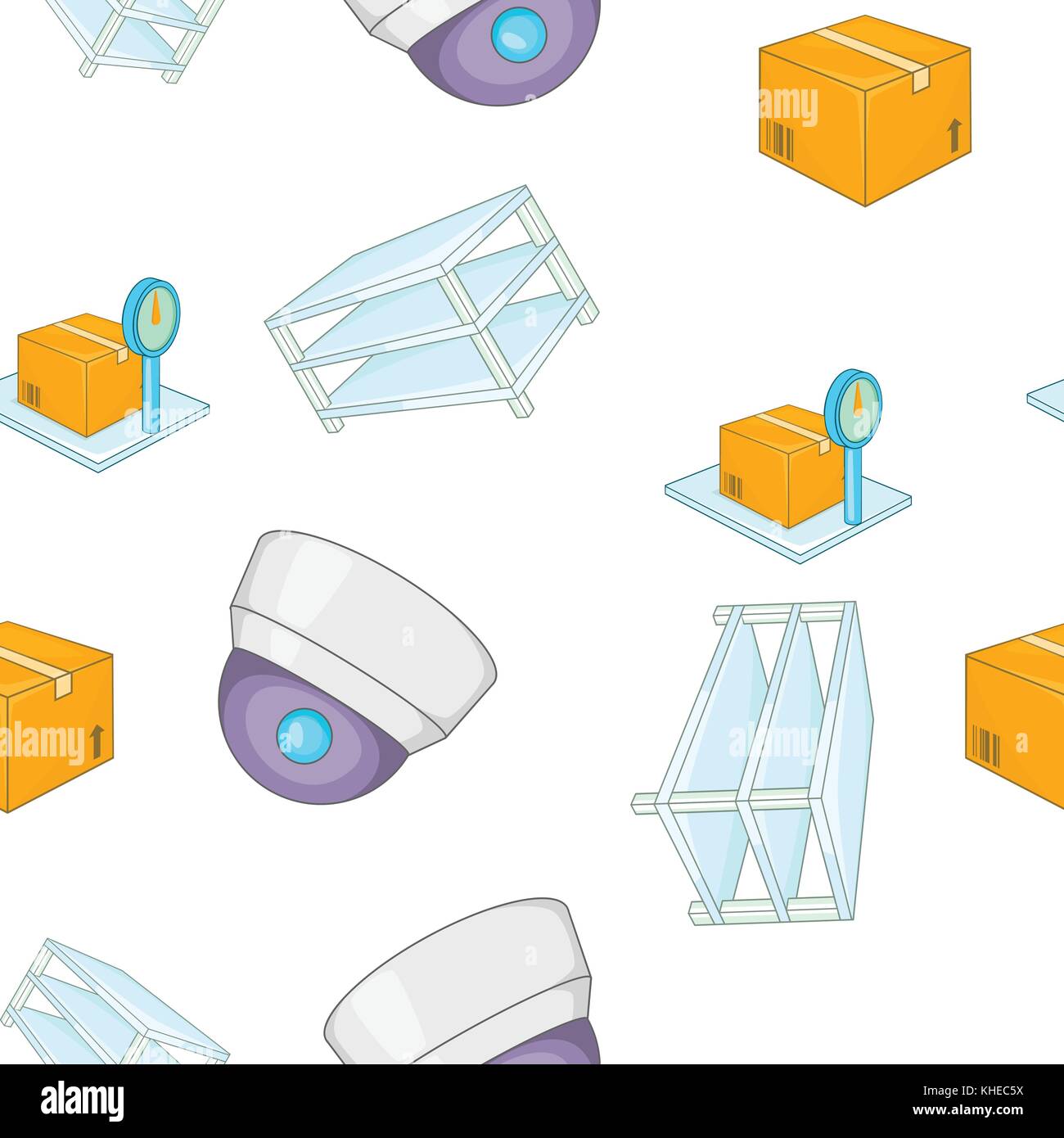 Lager Muster, Cartoon Stil Stock Vektor