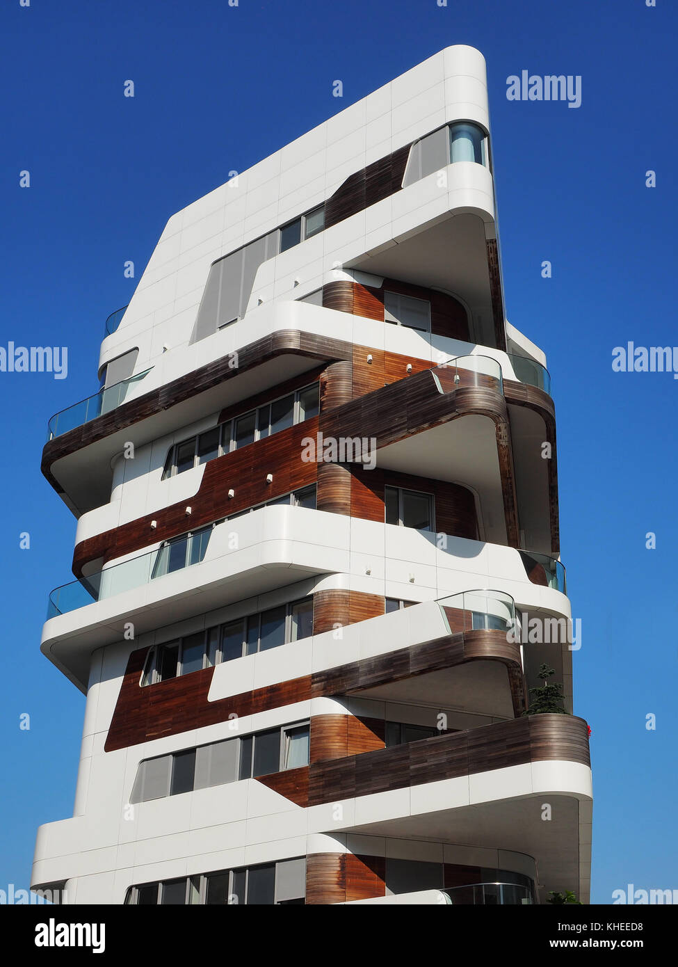 Europa, Italien, Lombardei, Mailand, Citylife, Residenzen Gebäude eingerichteten von Zaha Hadid Stockfoto
