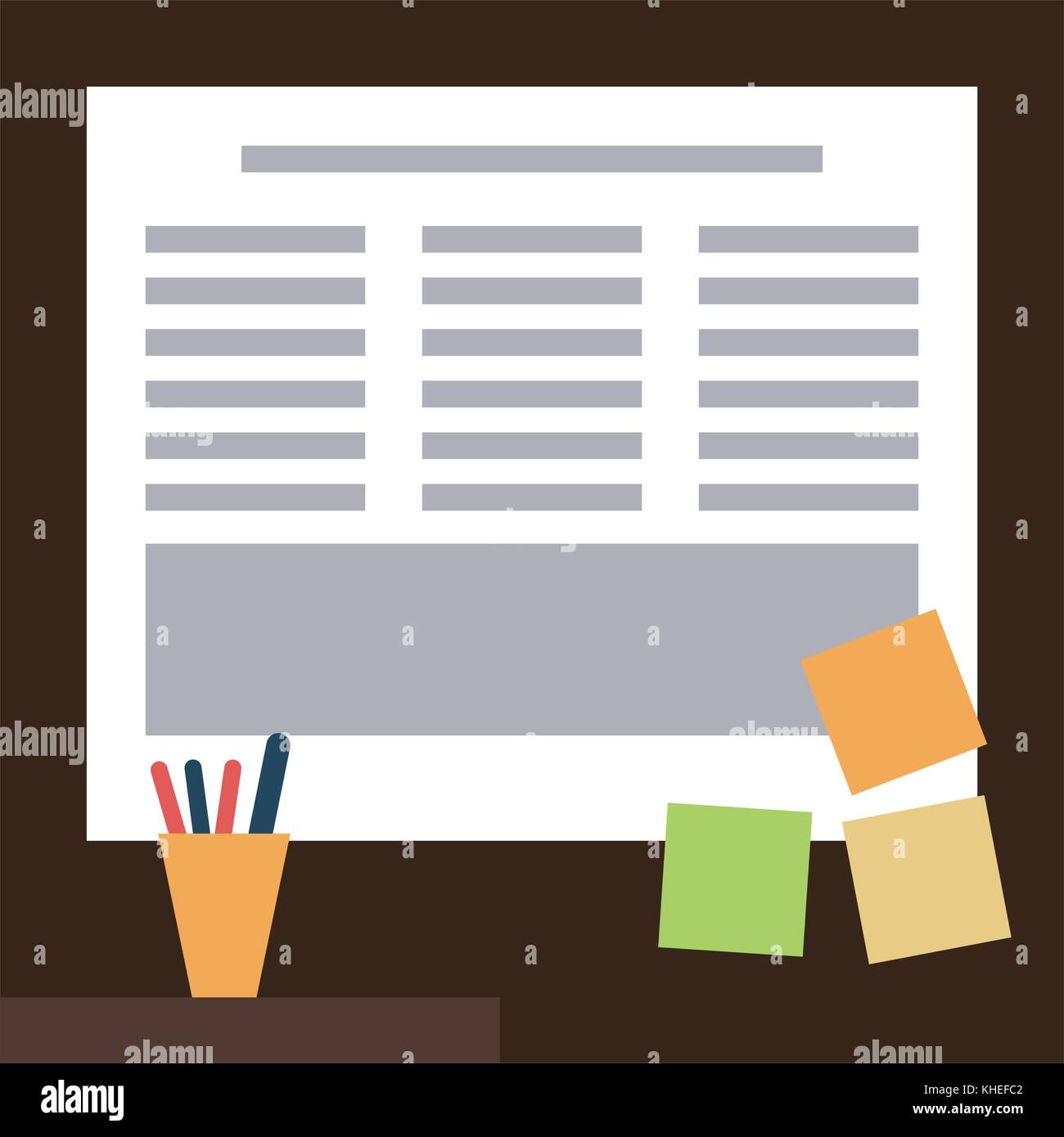 Office Cork board Stock Vektor