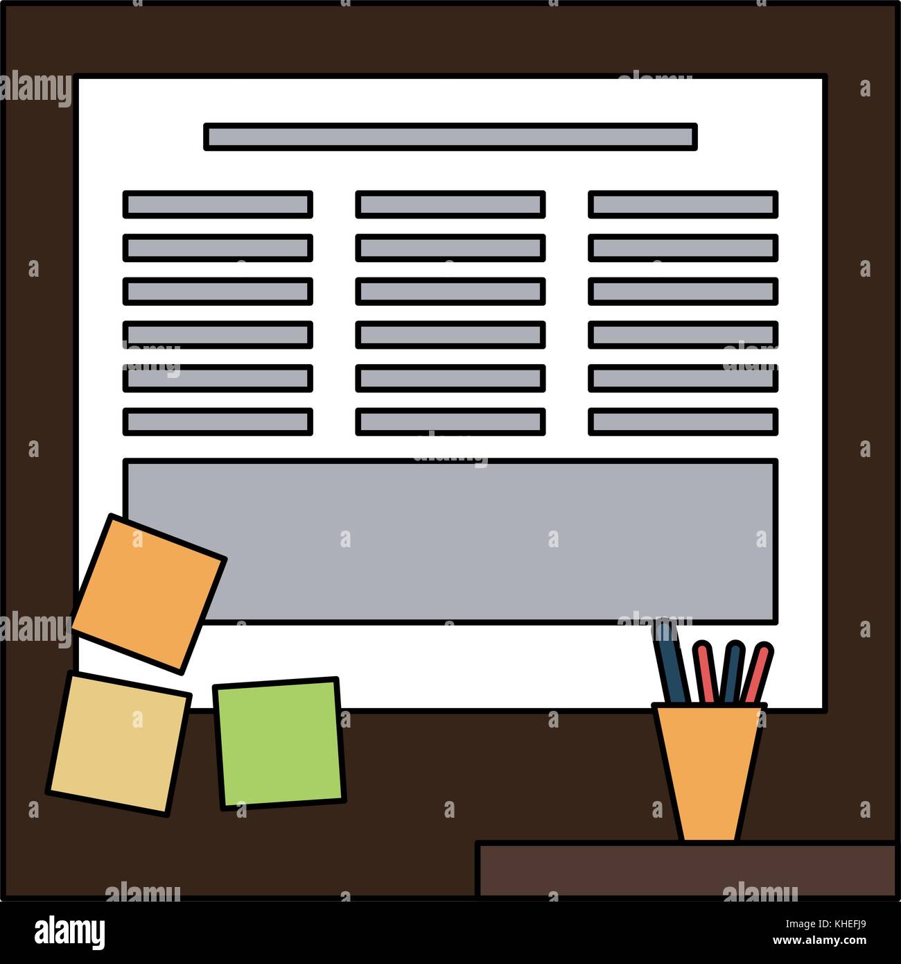 Office Cork board Stock Vektor