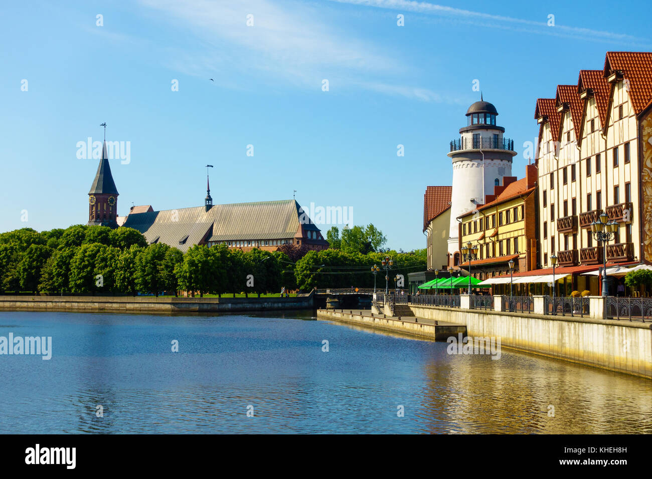 Fischerdorf in Kaliningrad Stockfoto
