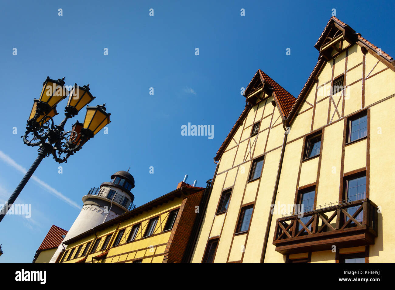 Fischerdorf in Kaliningrad Stockfoto