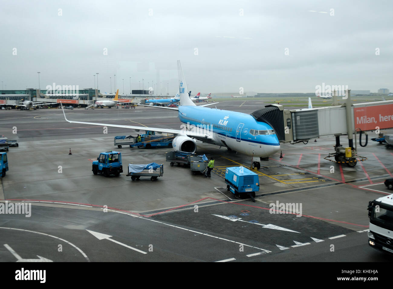 Flughafen Amsterdam Schiphol Stockfoto