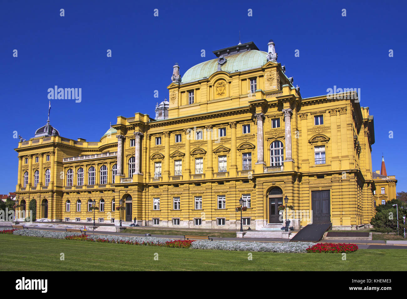 Kroatischen Nationaltheater in Zagreb, Kroatien. Stockfoto