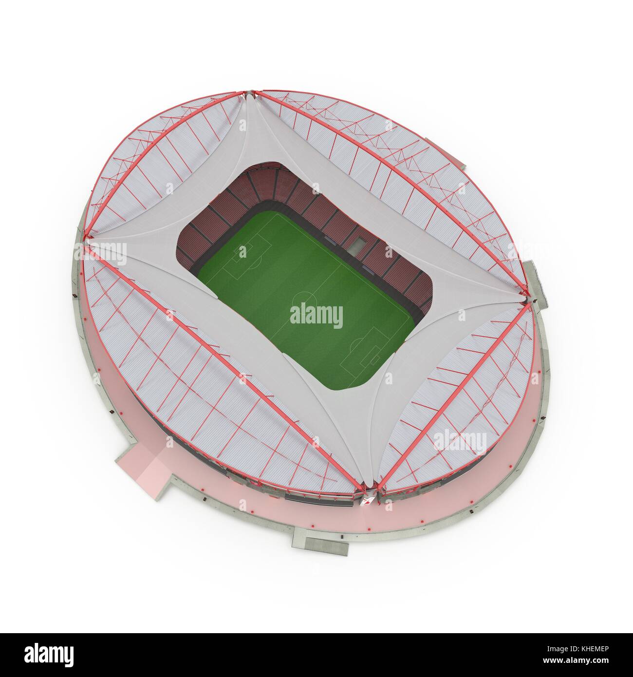 Stadion Estadio da Luz auf Weiß 3d Illustration isoliert Stockfoto