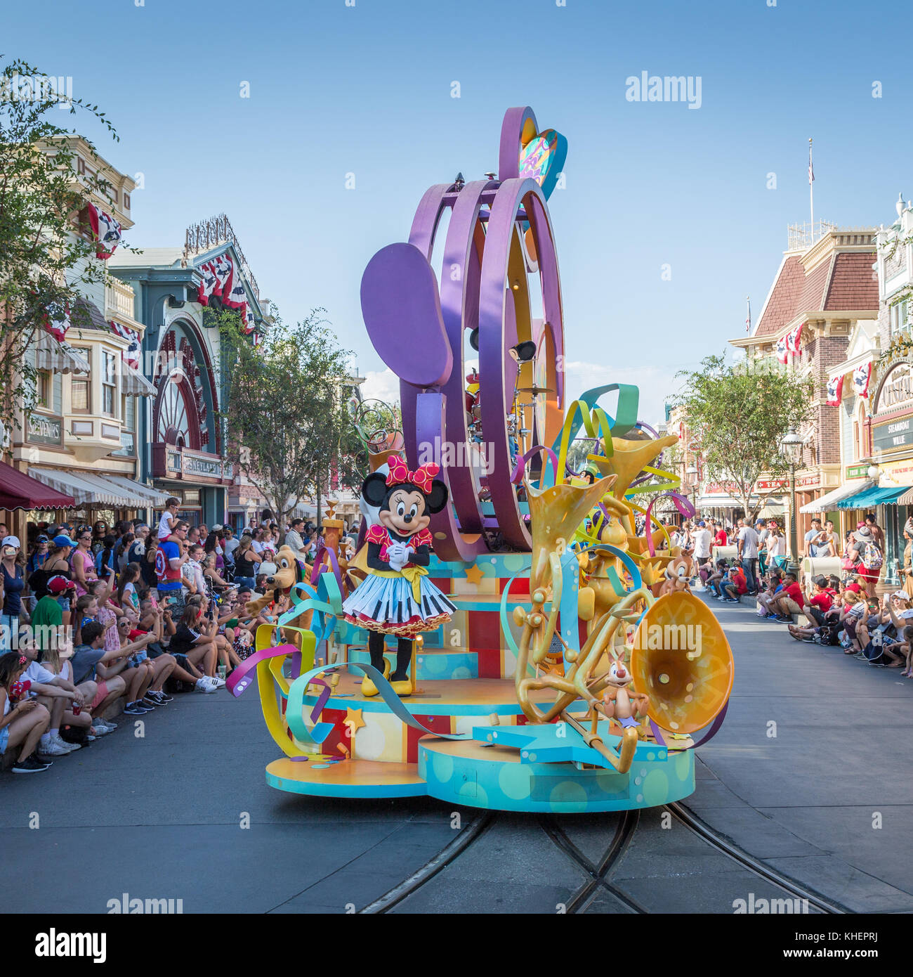 Parade Mickey's Soundsational Parade, Disneyland Park, Disneyland Resort, Anaheim, Kalifornien, USA Stockfoto