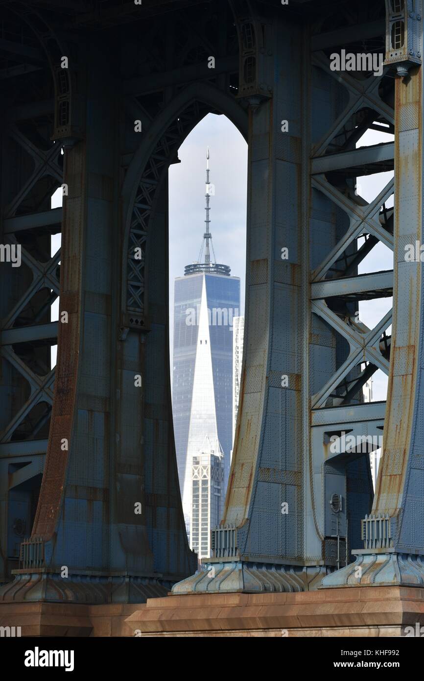 Empire State Building Bridge View Stockfoto