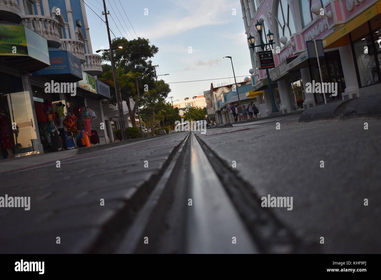 Straßen in Oranjestad, Aruba Stockfoto