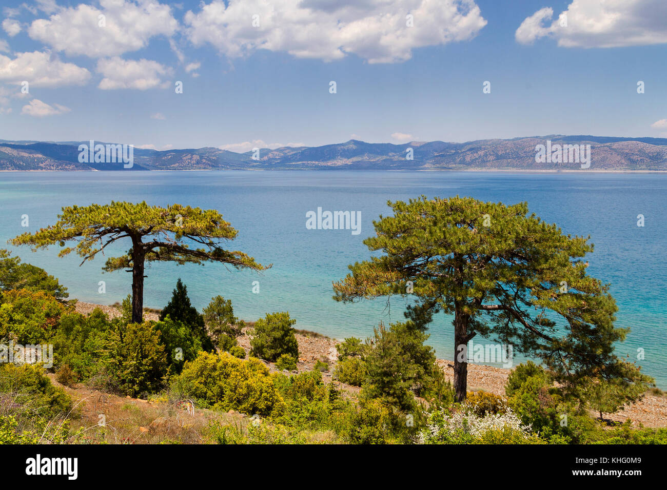 Blick über die salda See in der Türkei. Stockfoto