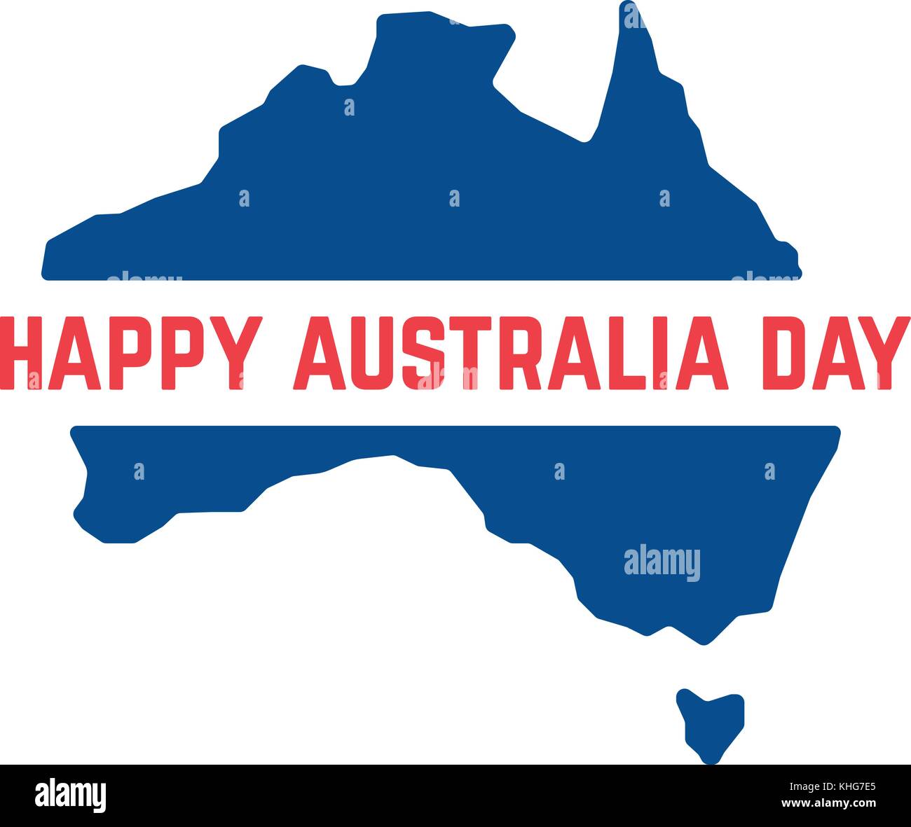 Rot und Blau Australien Tag Symbol Stock Vektor