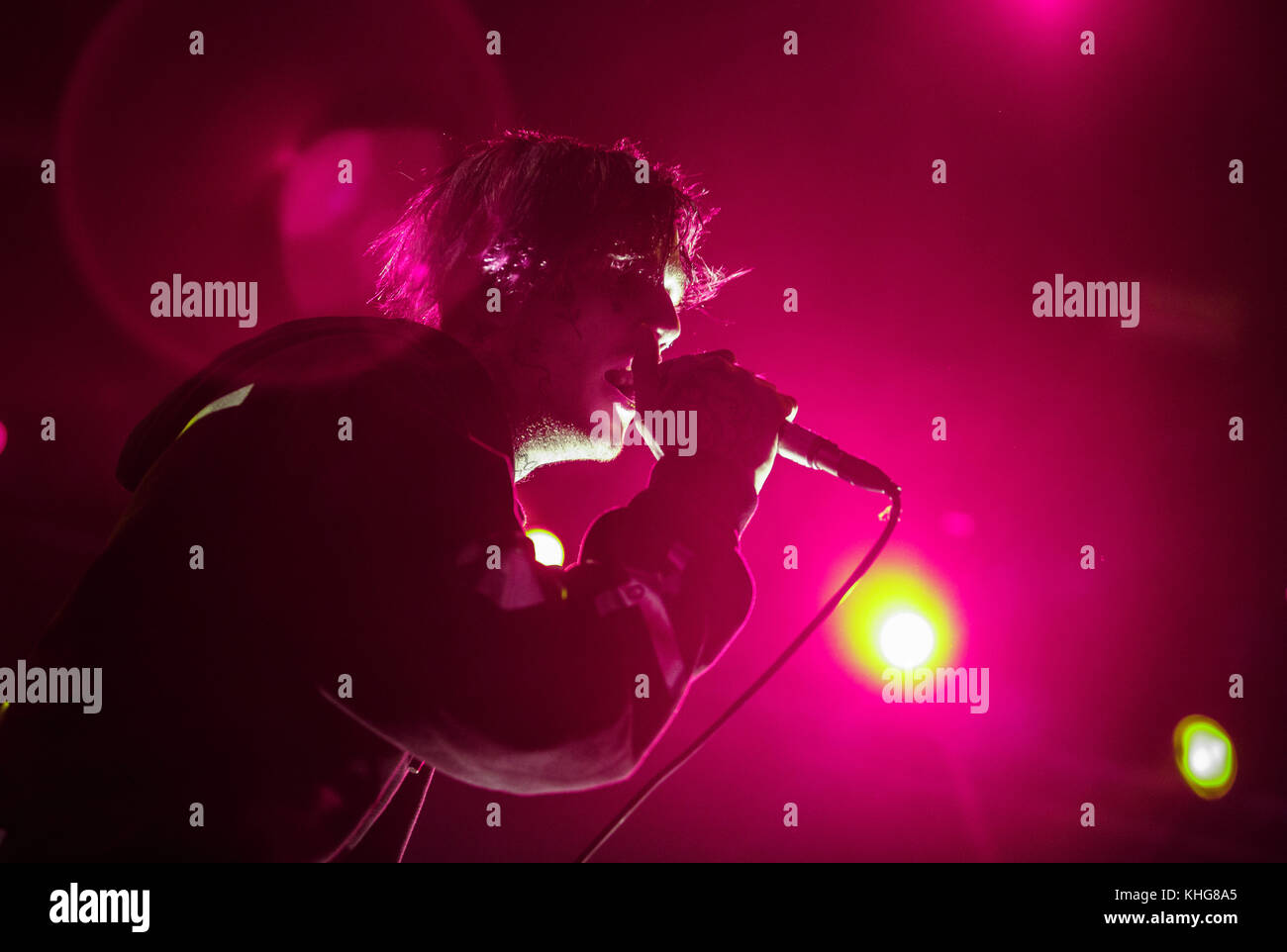Moskau-30 MÄRZ 2017: Rapper Lil Peep Konzert in Night Club. Porträt des ...