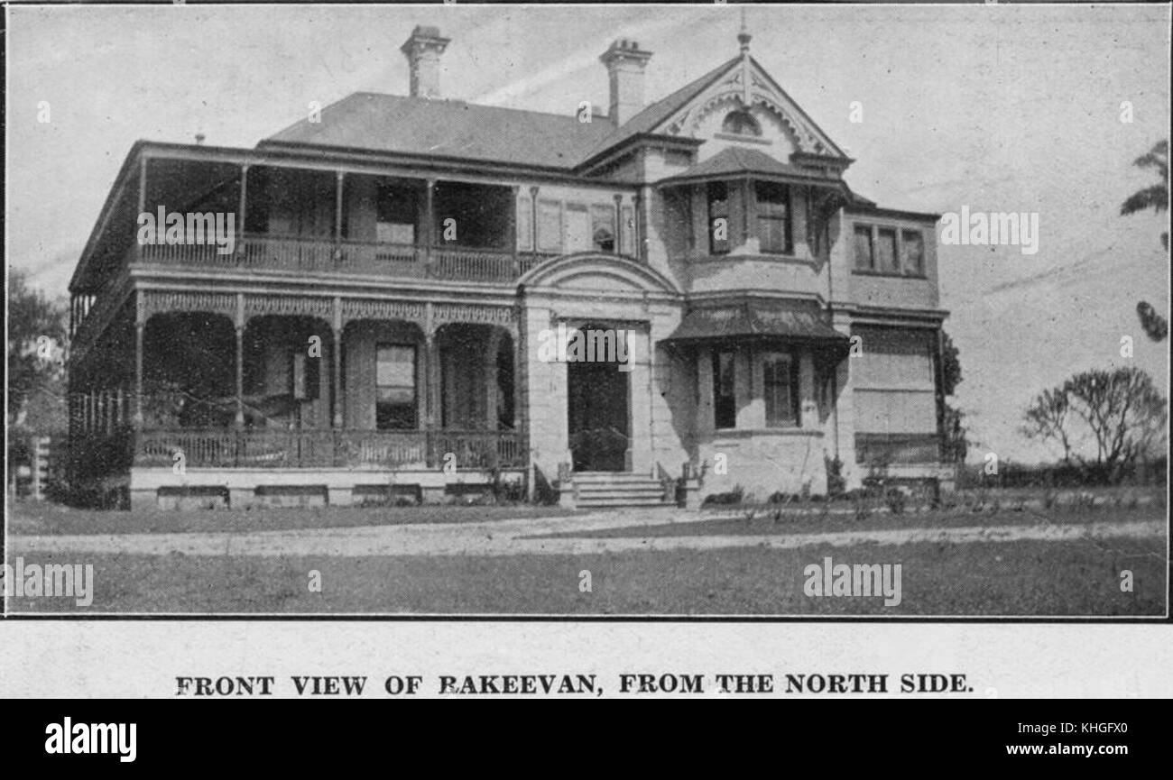 2 193607 Vorderansicht des gnädigen Residence Rakeevan, in Graceville, von der Nordseite, Ca. 1931 Stockfoto