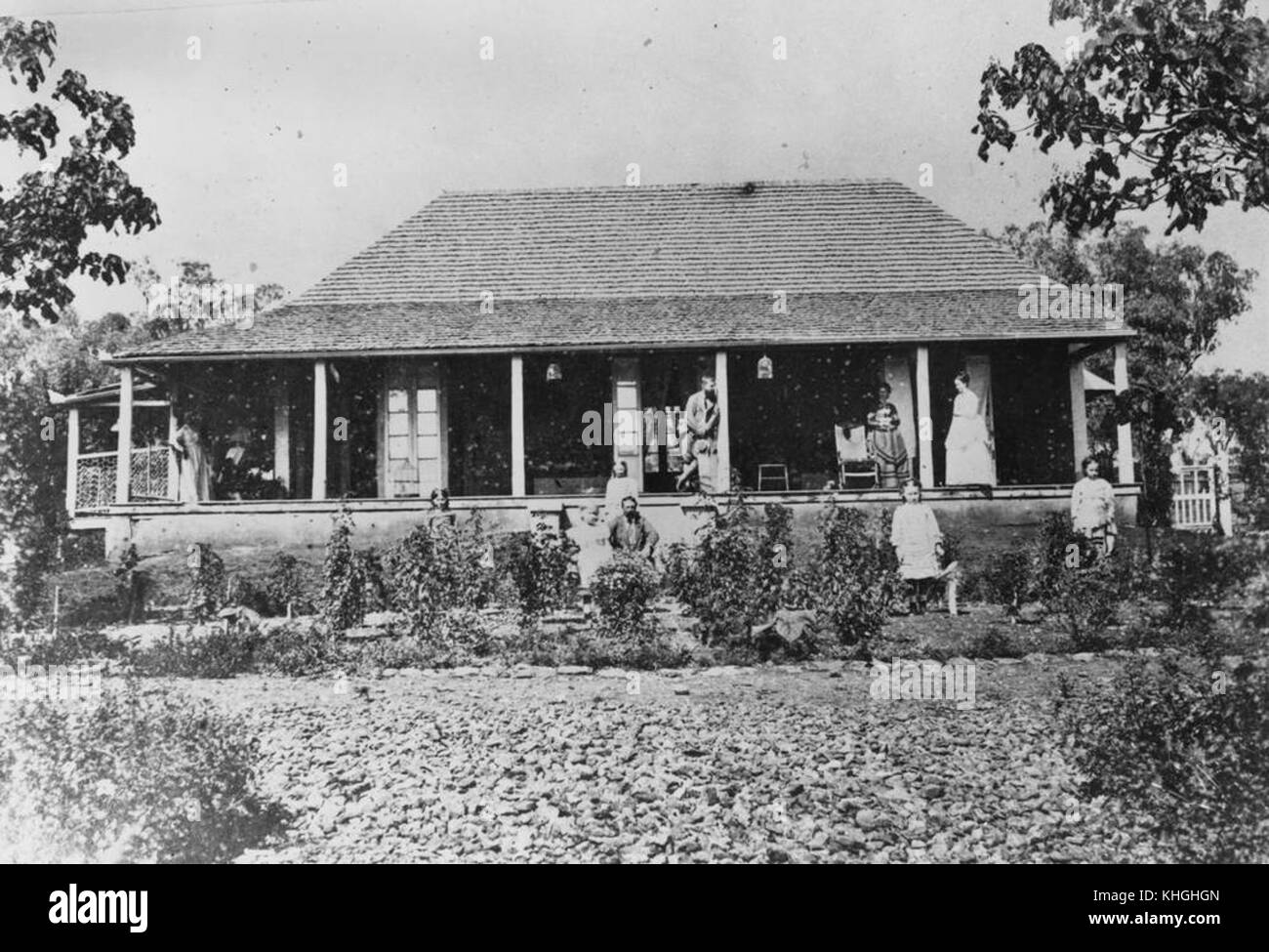 1 393581 Gehöft am St. Ruth Station, Dalby Bezirk, Ca. 1875 Stockfoto