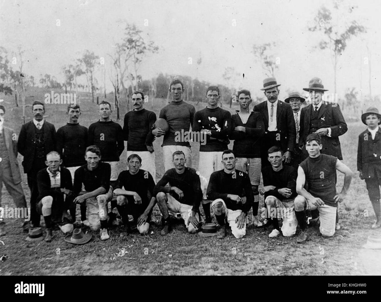 1 81355 Rugby League Fußballer aus Palen Creek, 1910 Stockfoto